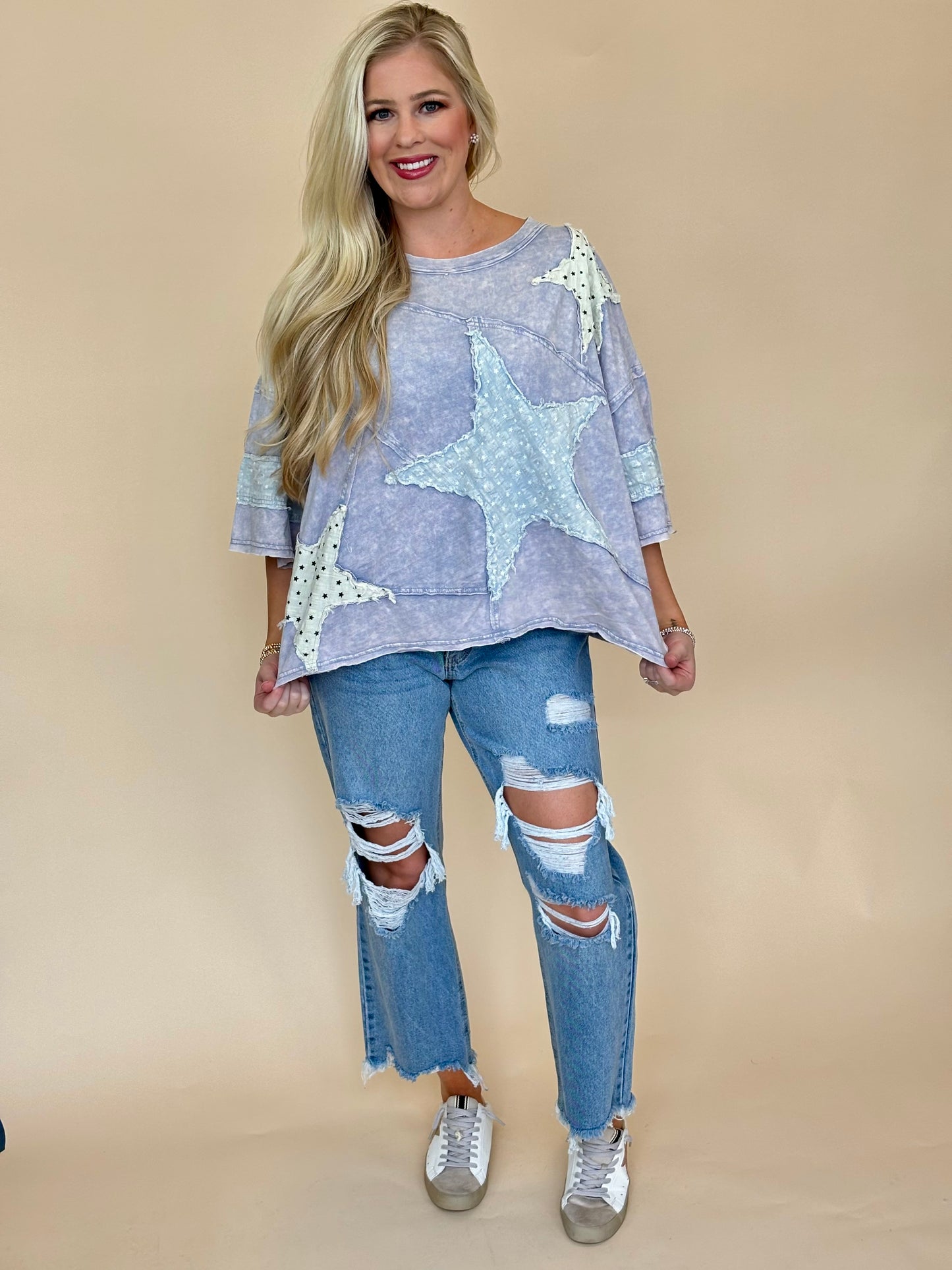 Oli and Hali mineral wash star top