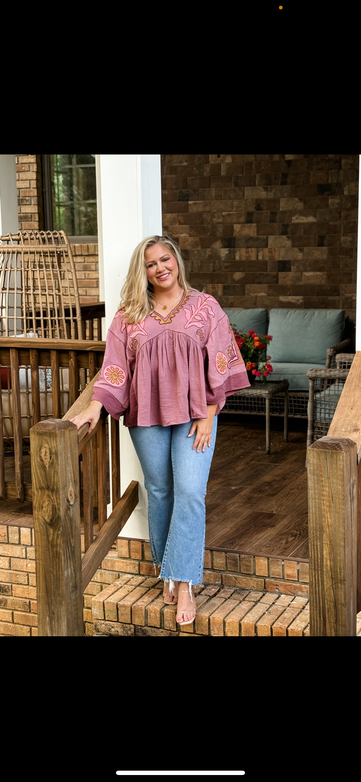 Easel Embroidered top