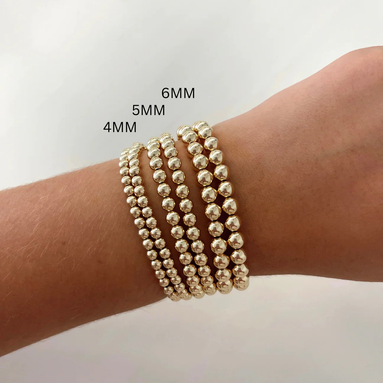 CLASSIC 6MM | GOLD FILLED BEADED BRACELET
