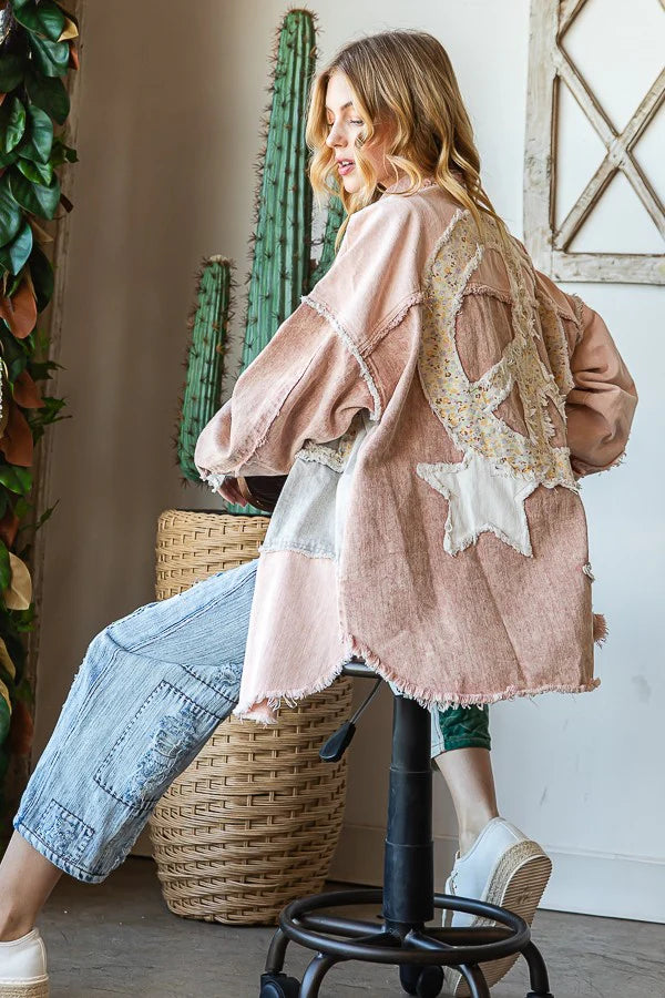 Oli and Hali peace & stars jacket