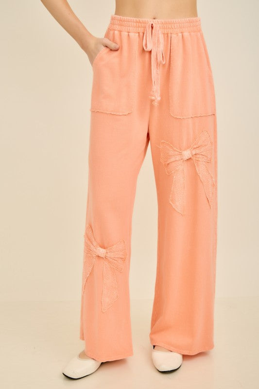 J her knit bow pants