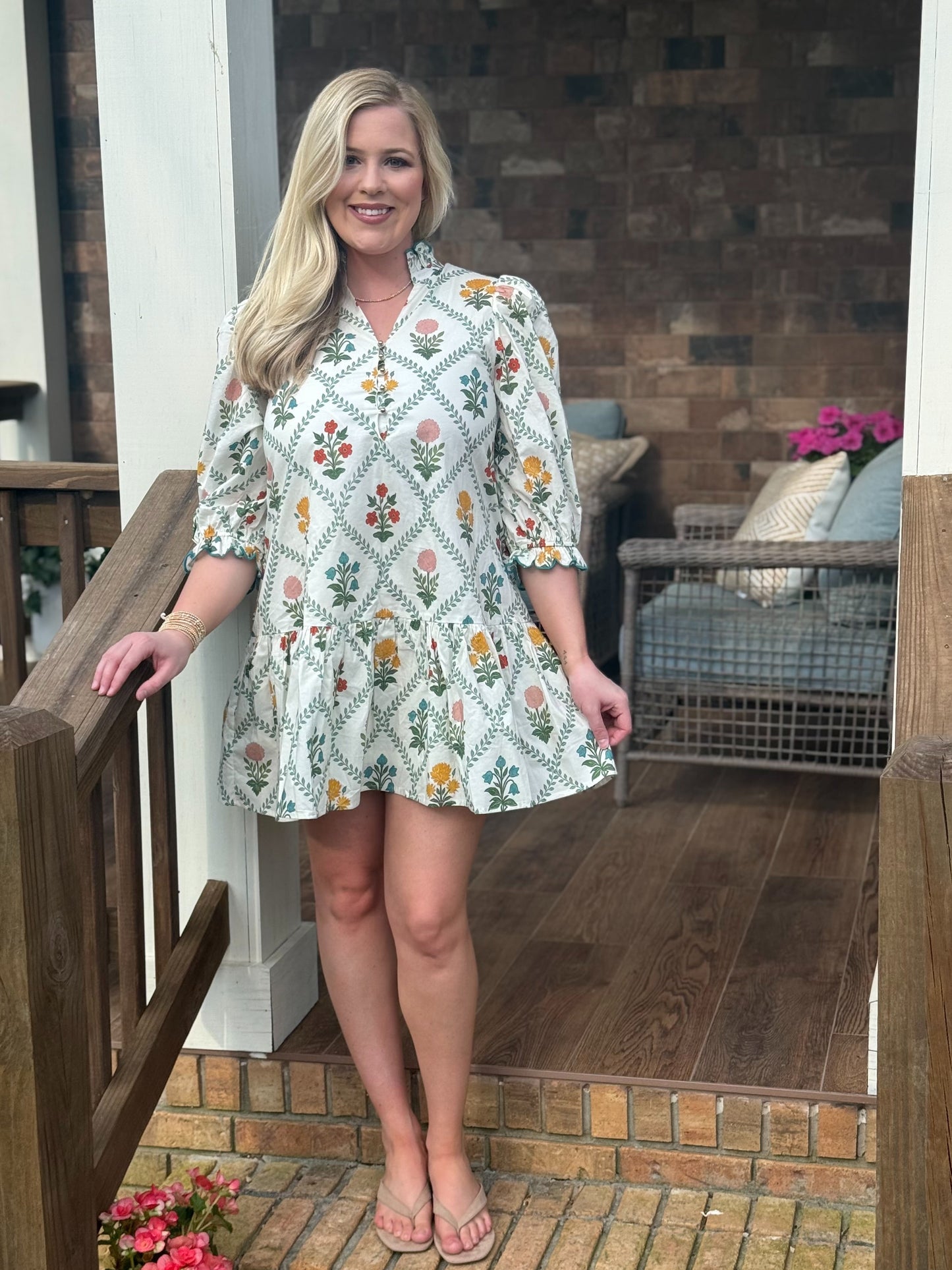 Entro floral skirted dress