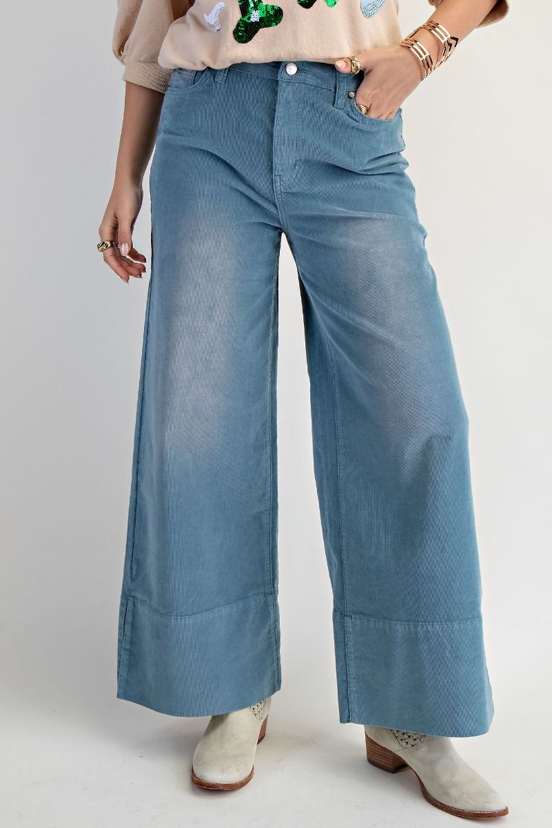 Easel corduroy wide leg pants