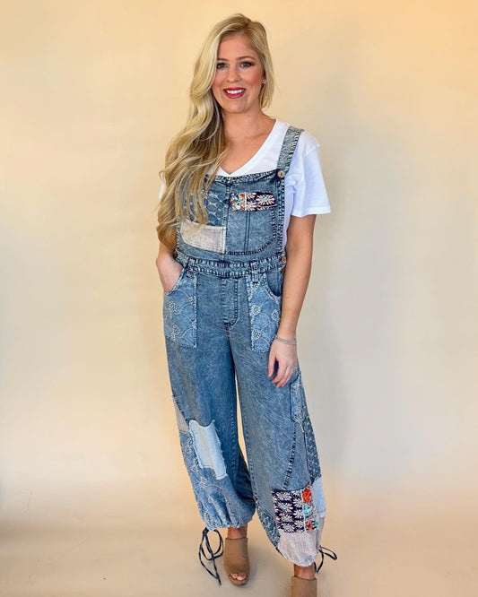Oli and hali denim chambray overalls