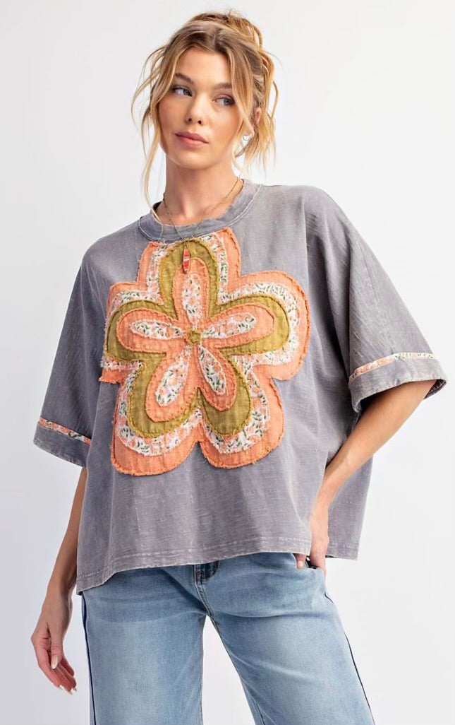 Easel patchwork flower tops
