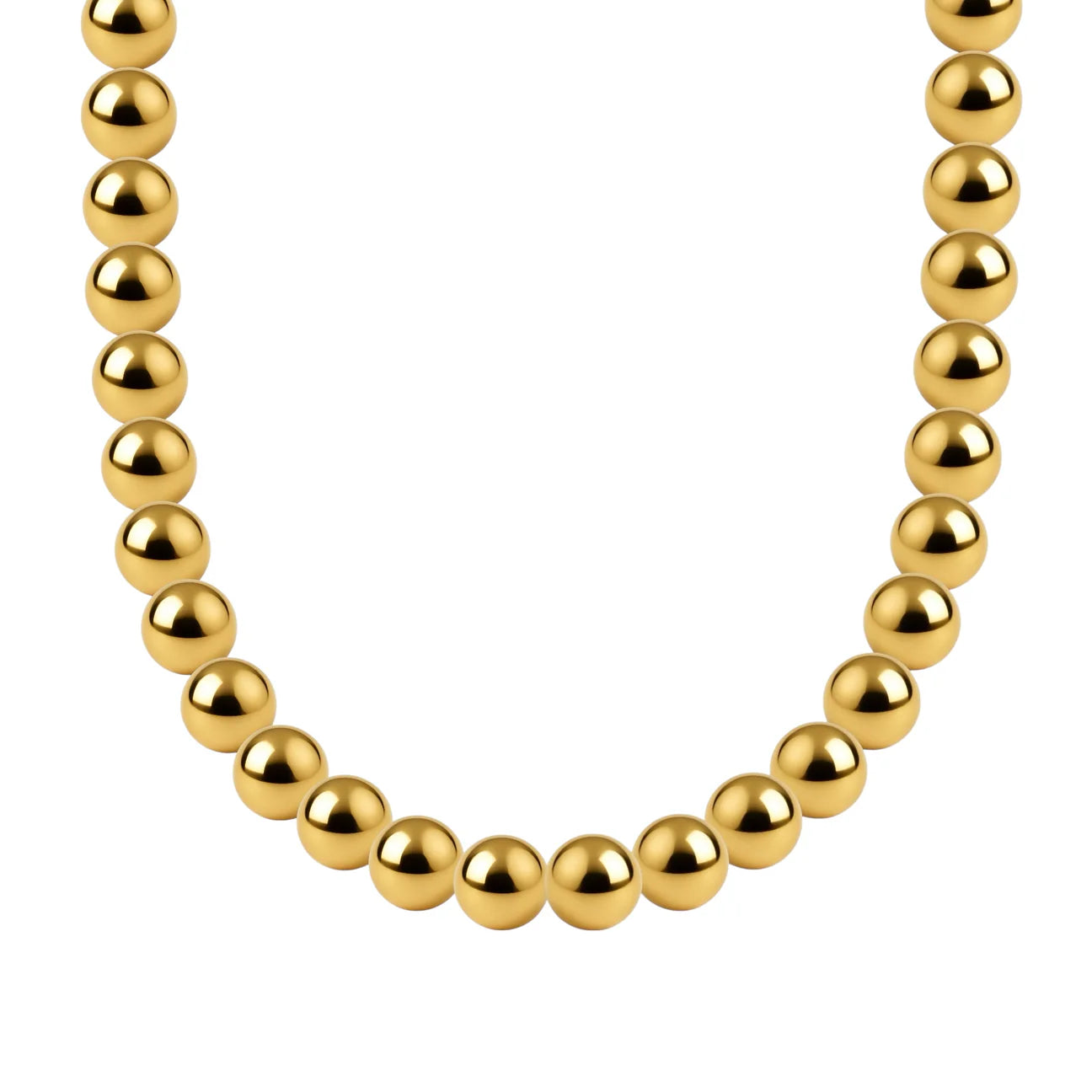 CLASSIC 8MM | GOLD FILLED BEADED NECKLACE