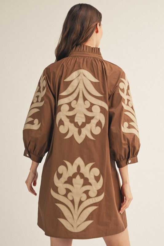 Jodifl appliqué shift dress