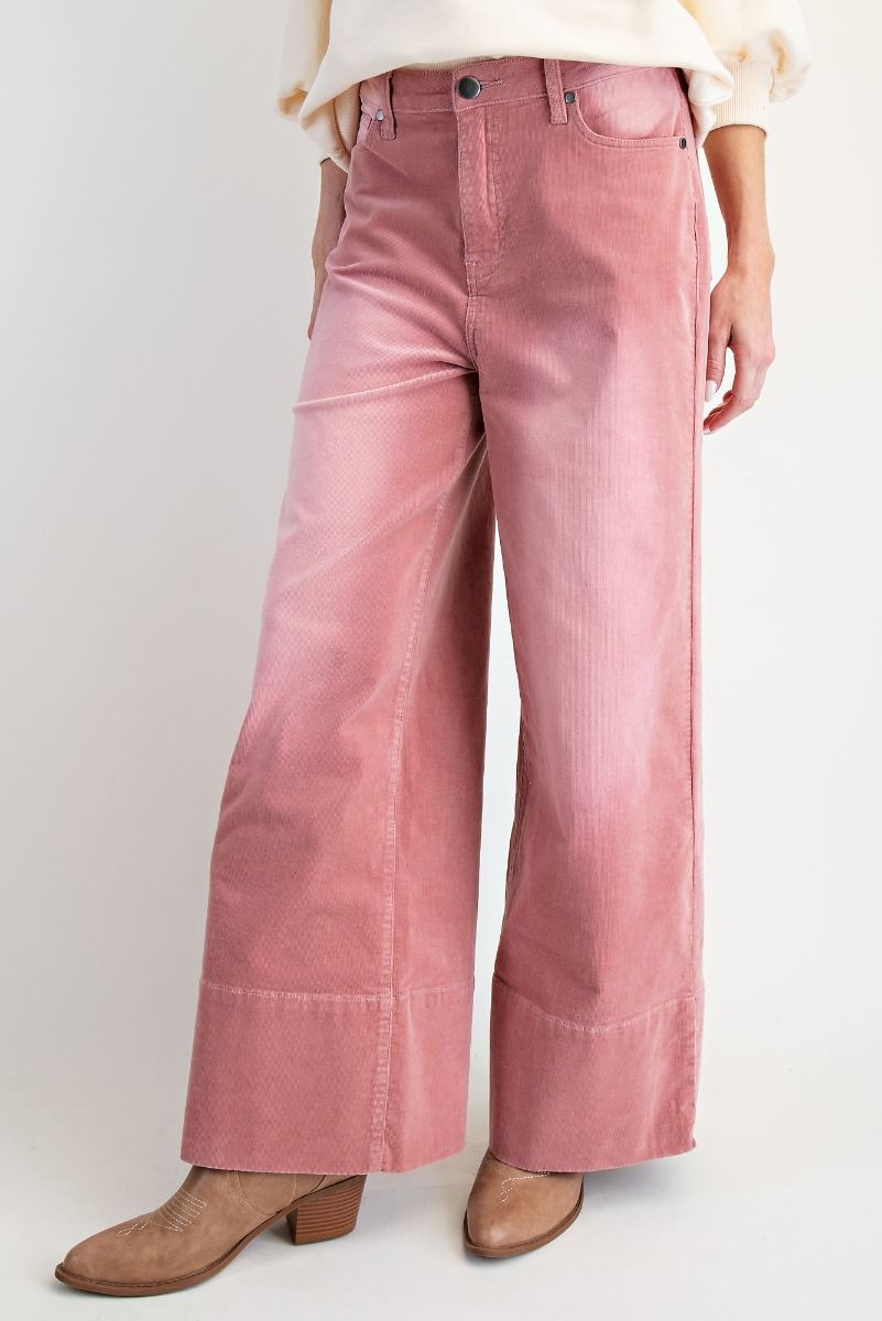 Easel corduroy wide leg pants