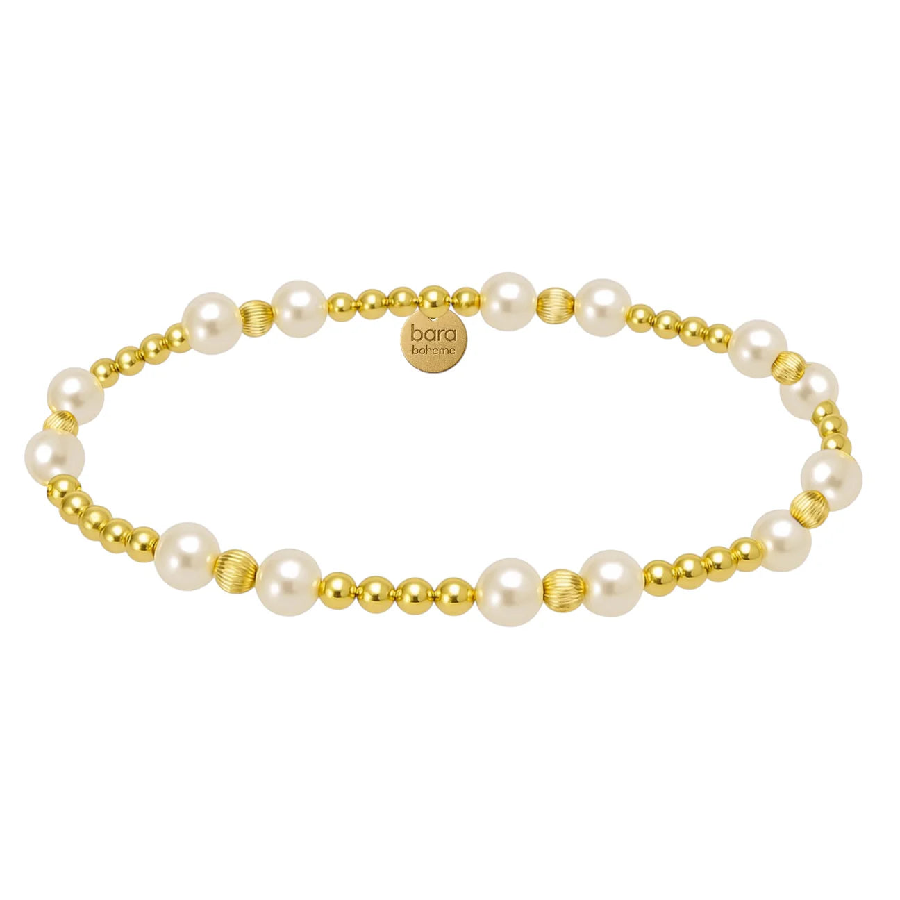 KIMBERLY | GOLD FILLED BEADED BRACELET WITH PEARLS
