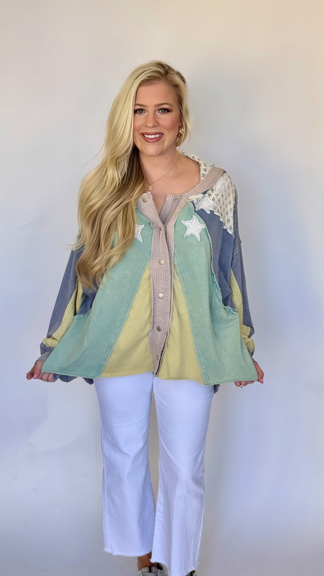 Oli and Hali washed star jackets