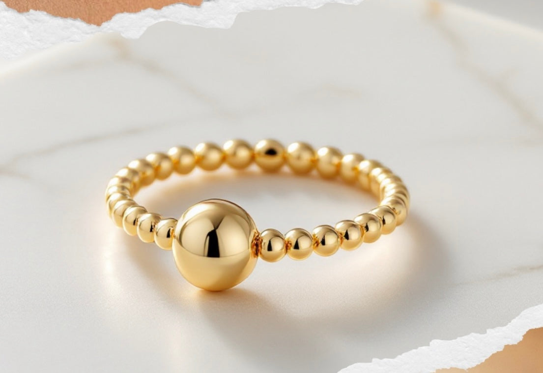OLIVIA | BEADED STRETCHY RING
