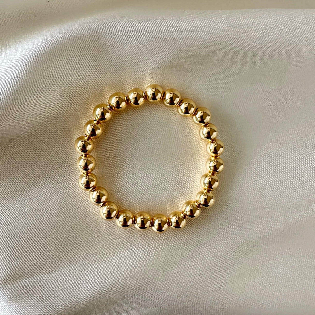 CLASSIC 8MM | GOLD FILLED BEADED BRACELET