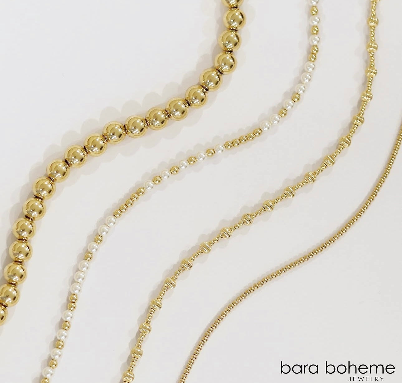HEATHER | GOLD FILLED BEADED NECKLACE WITH PEARLS