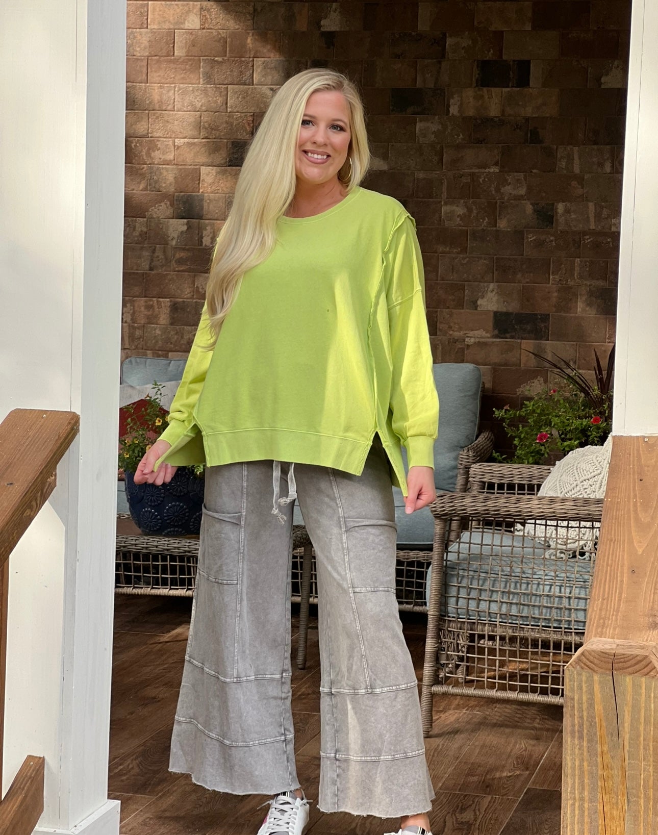 Easel lime sweatshirt
