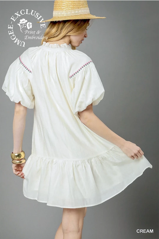 Umgee floral embroidered dress