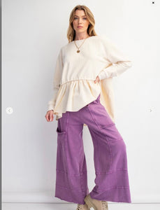 Easel wide leg mineral wash pants