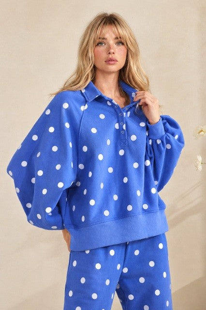 Veveret playful dot knit sweatsuits