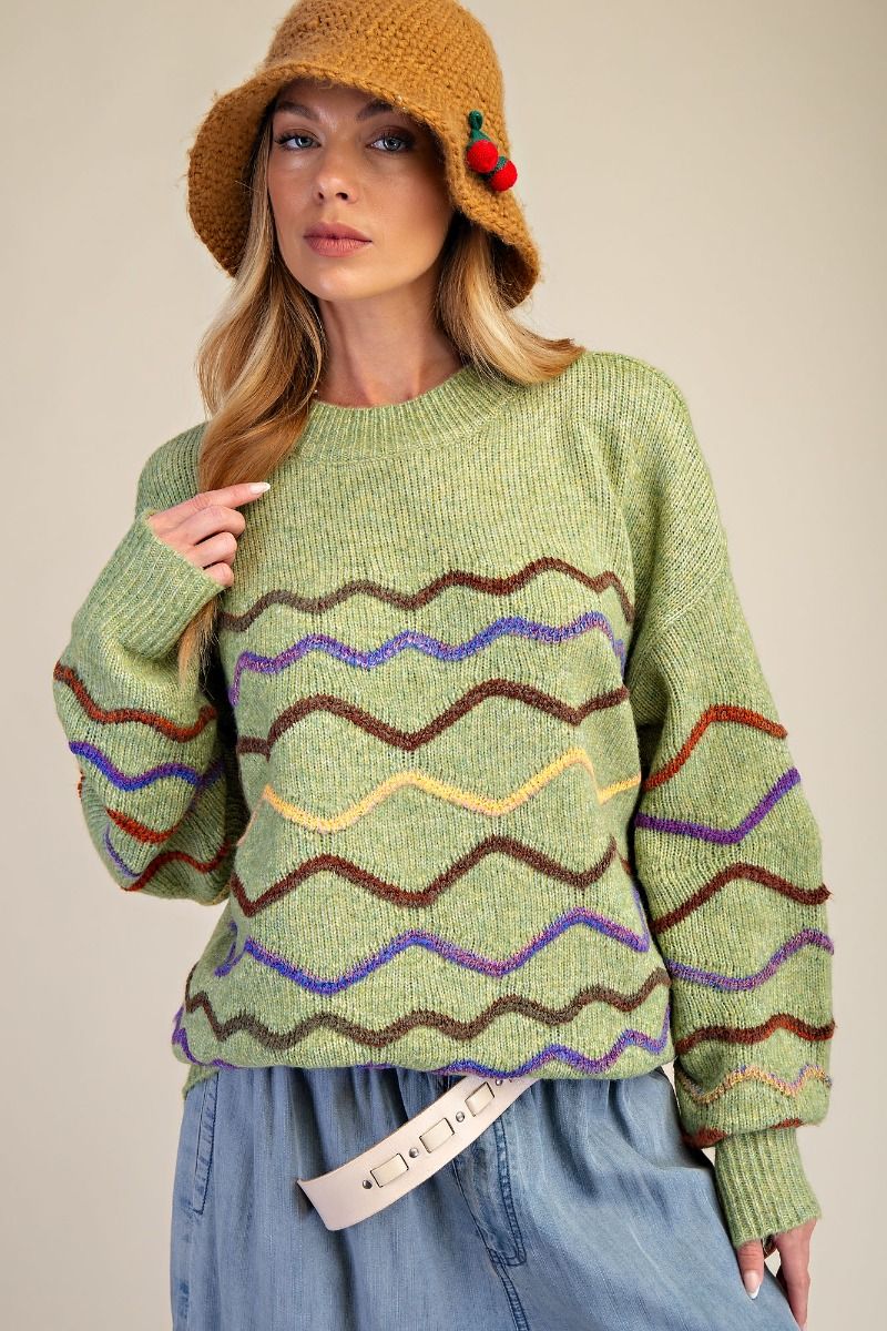Easel FUN STRIPE KNITTED SWEATER