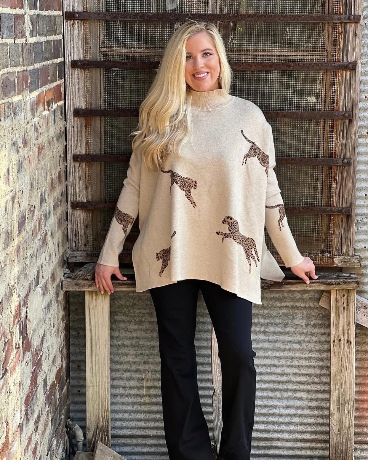 BLACK FRIDAY DEAL!!! Entro cheetah run wild sweater