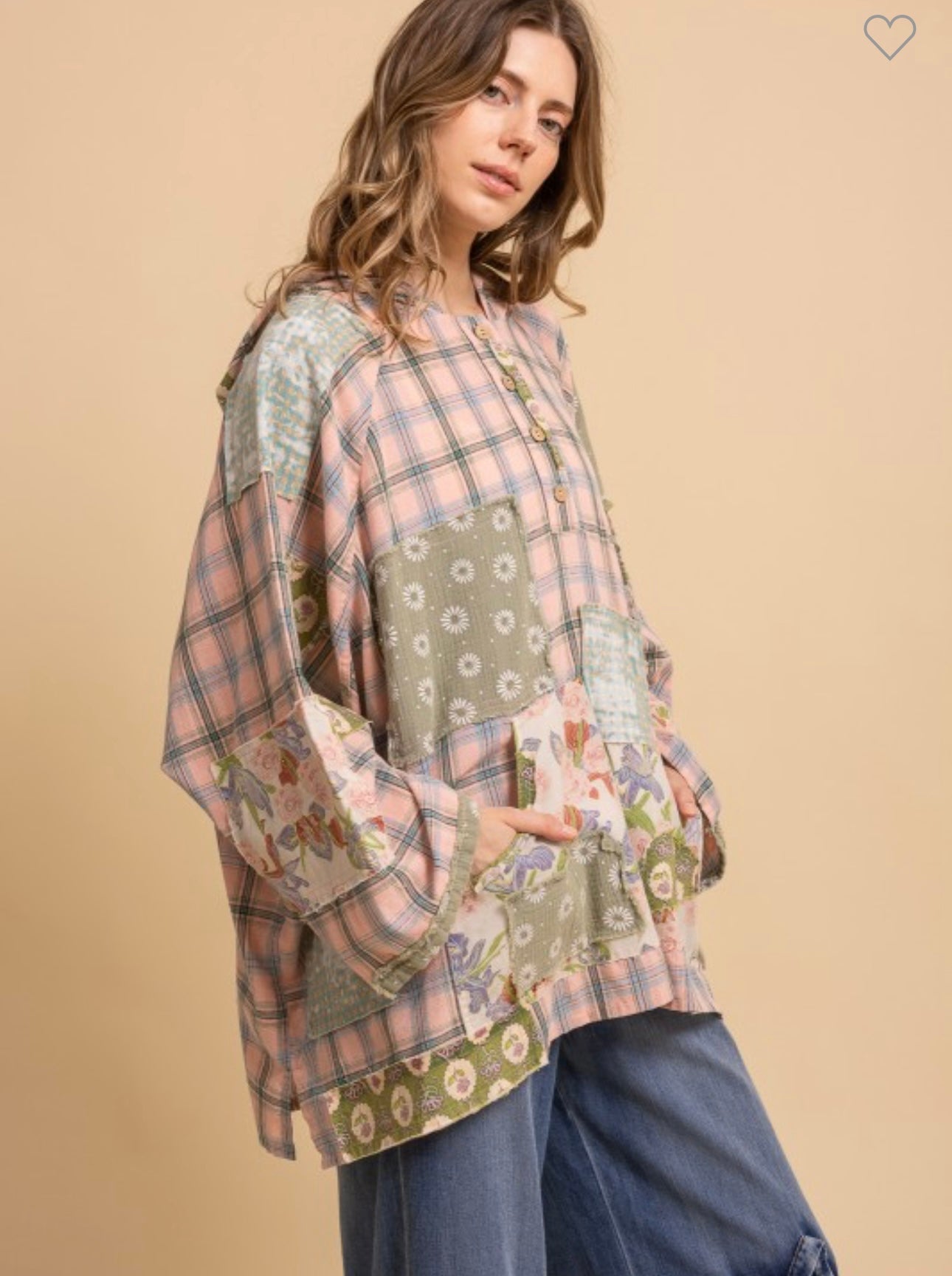 Blue velvet button up hoodie pullover