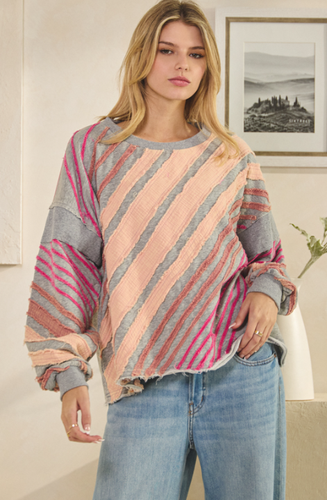 Oli and Hali textured sweatshirt