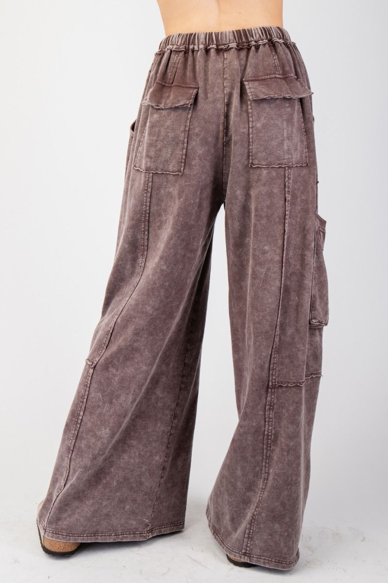 Easel mineral wash Terry knit pants