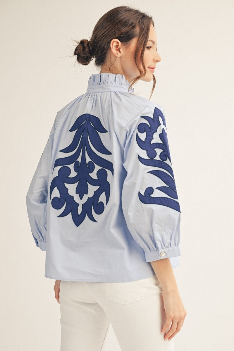 Jodifl Baroque Applique Detail Top