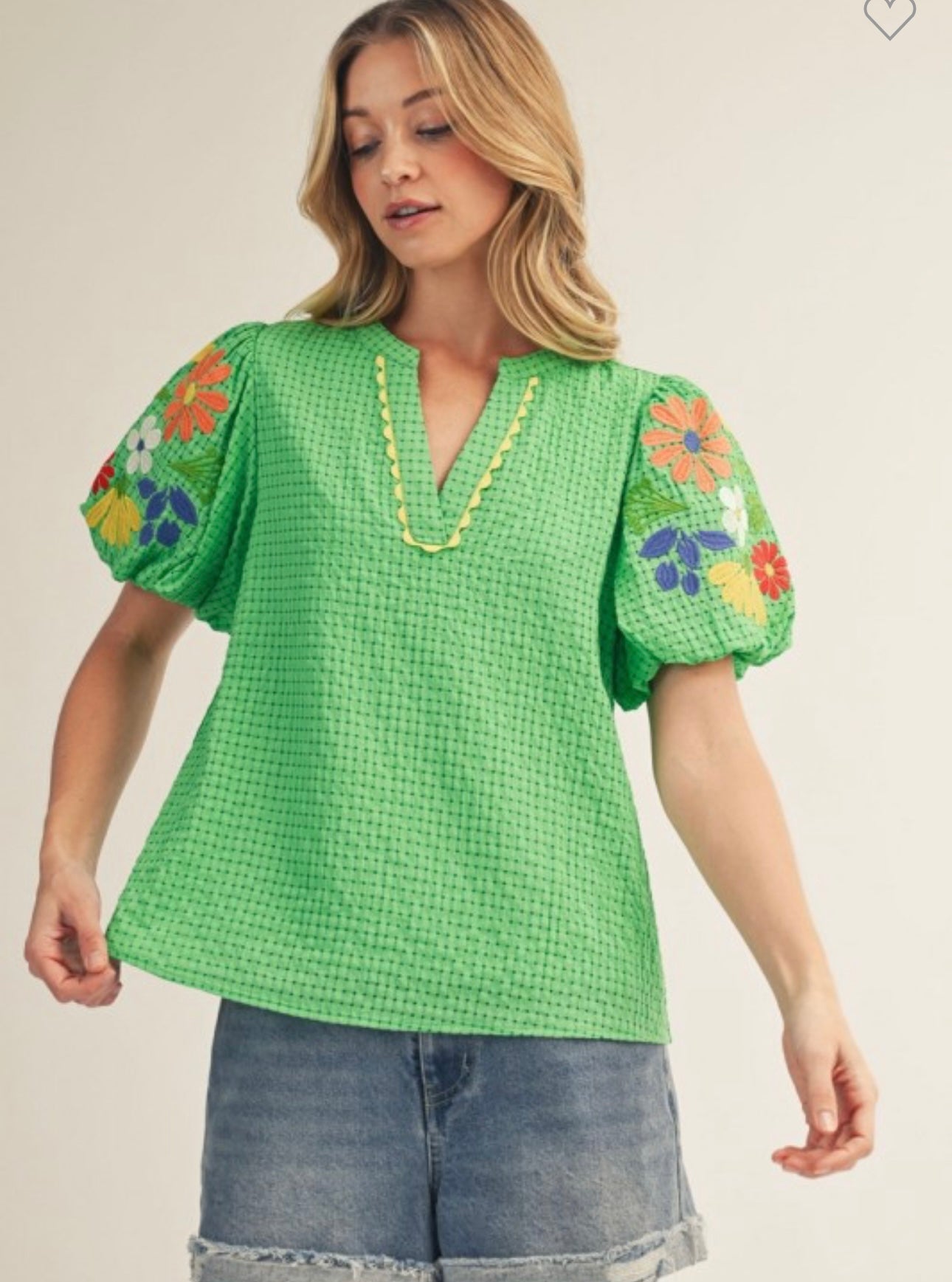 Jodifl gauze embroidered top