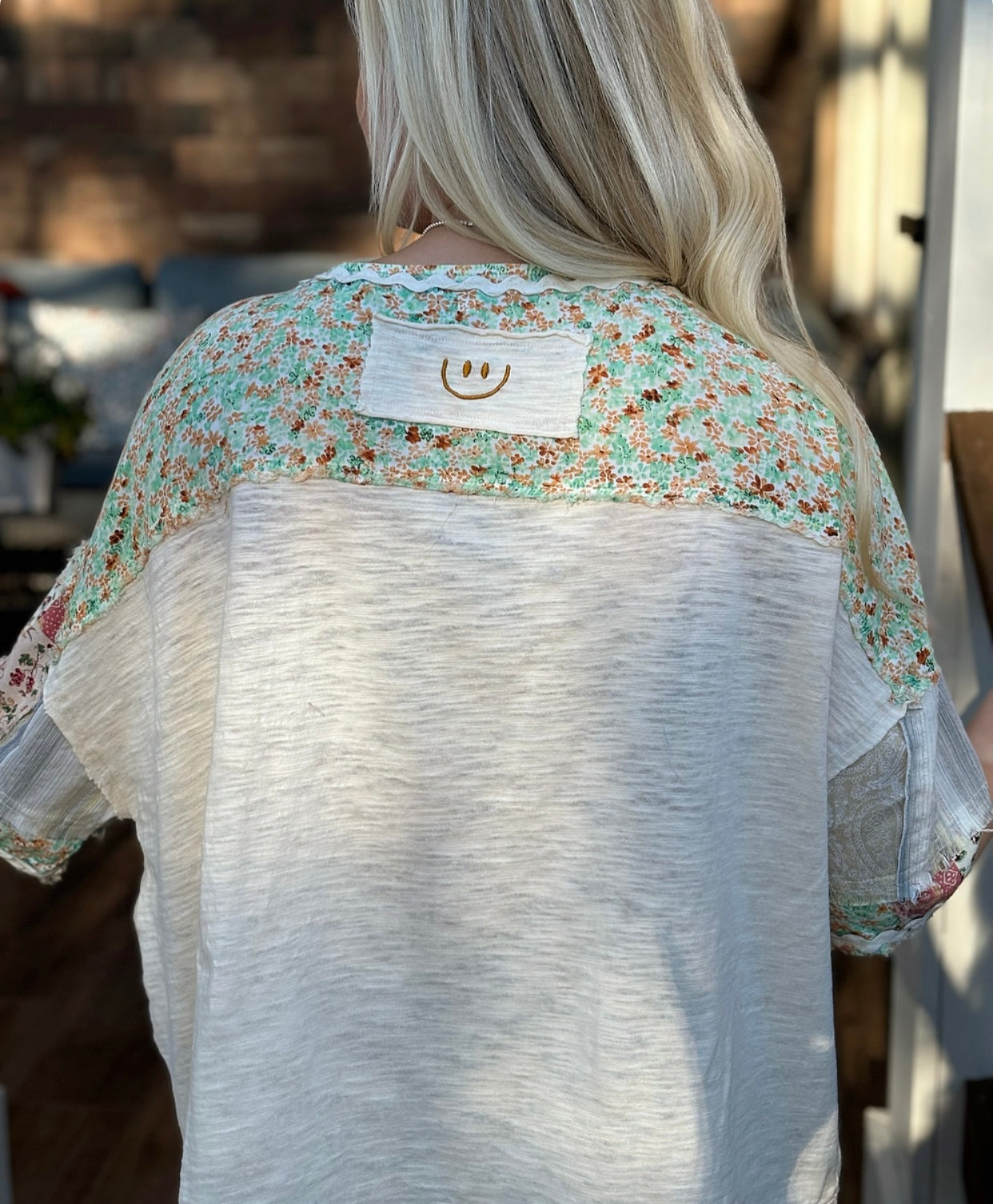 Oli and Hali patchwork top