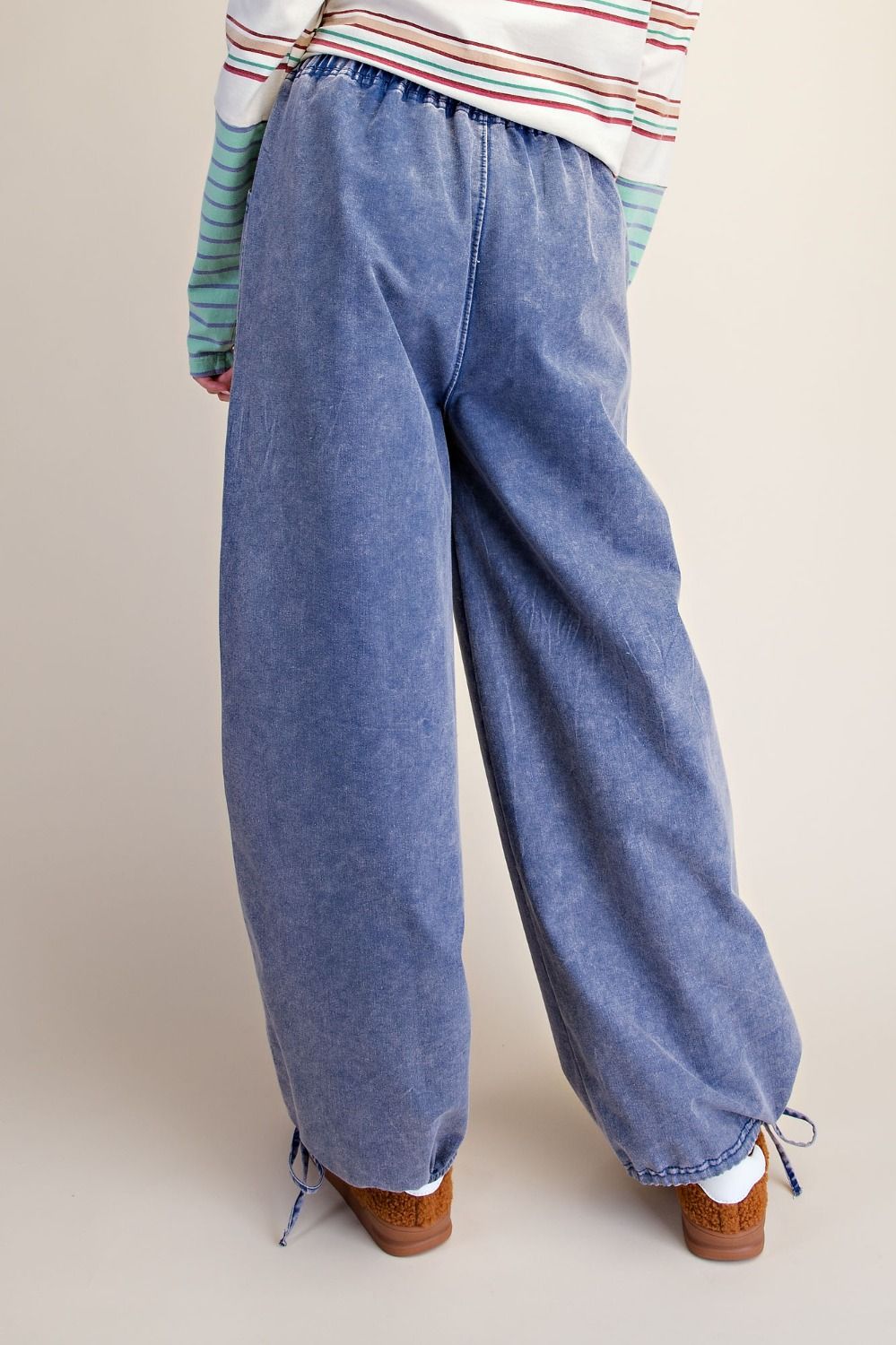 EASEL JACQUARD PRINT MIX WASHED TWILL PANTS
