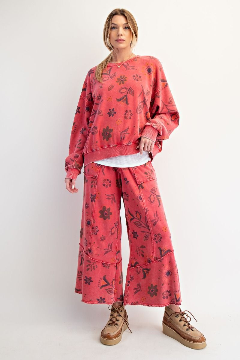 Easel floral knit printed sets