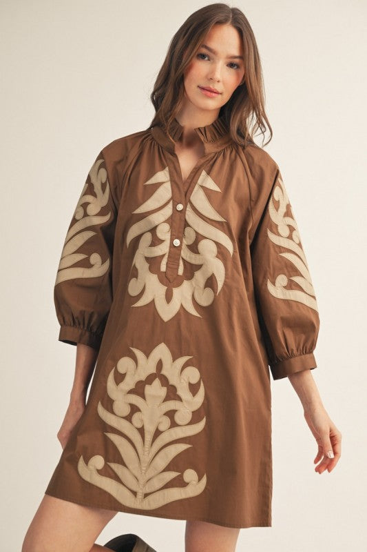 Jodifl appliqué shift dress