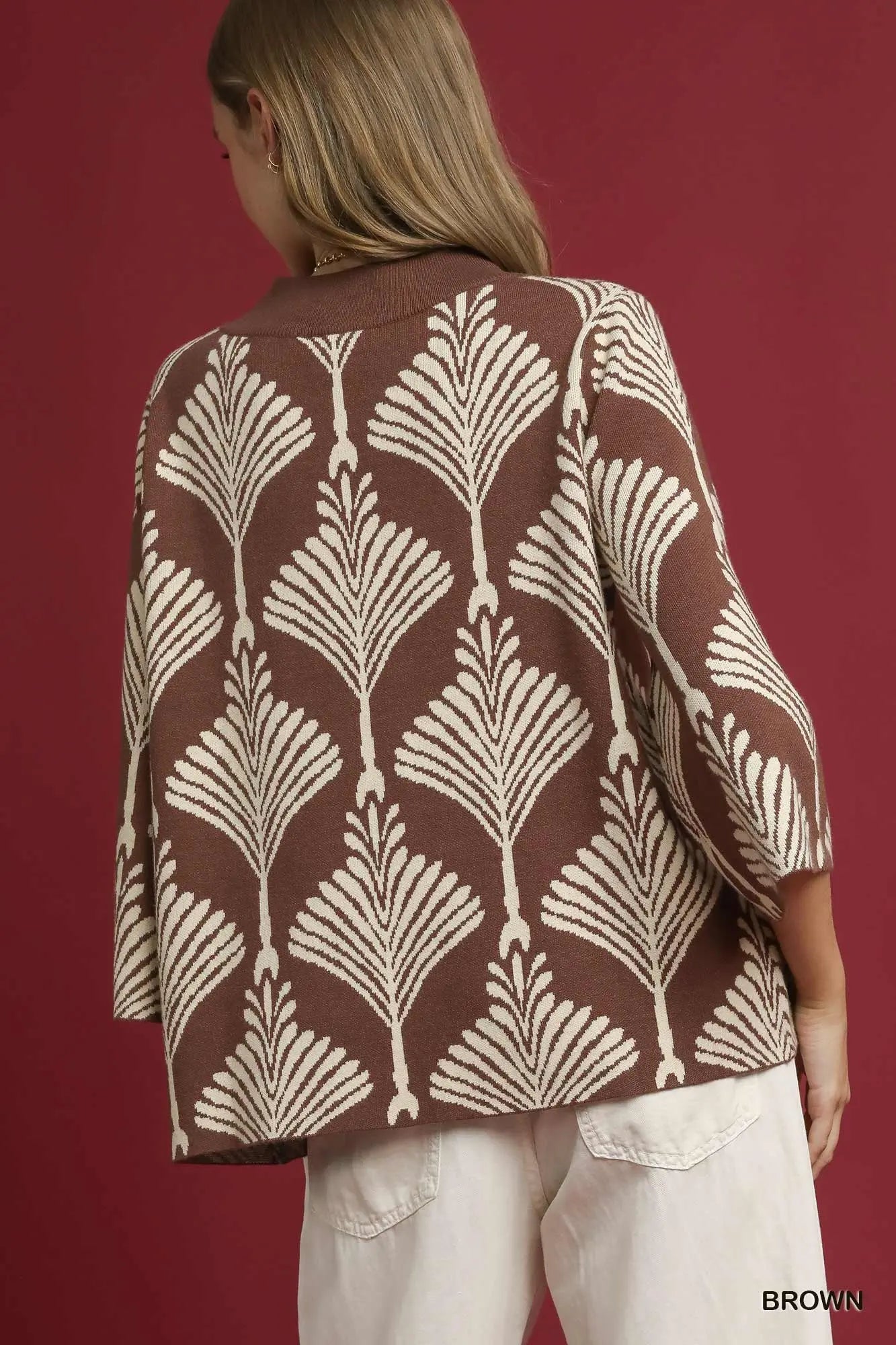 Umgee Abstract printed sweater