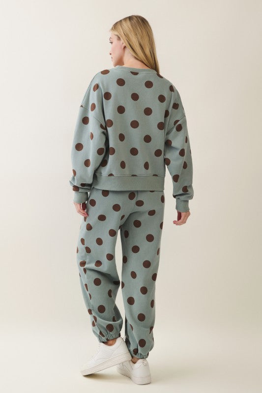 Veveret polka dot set