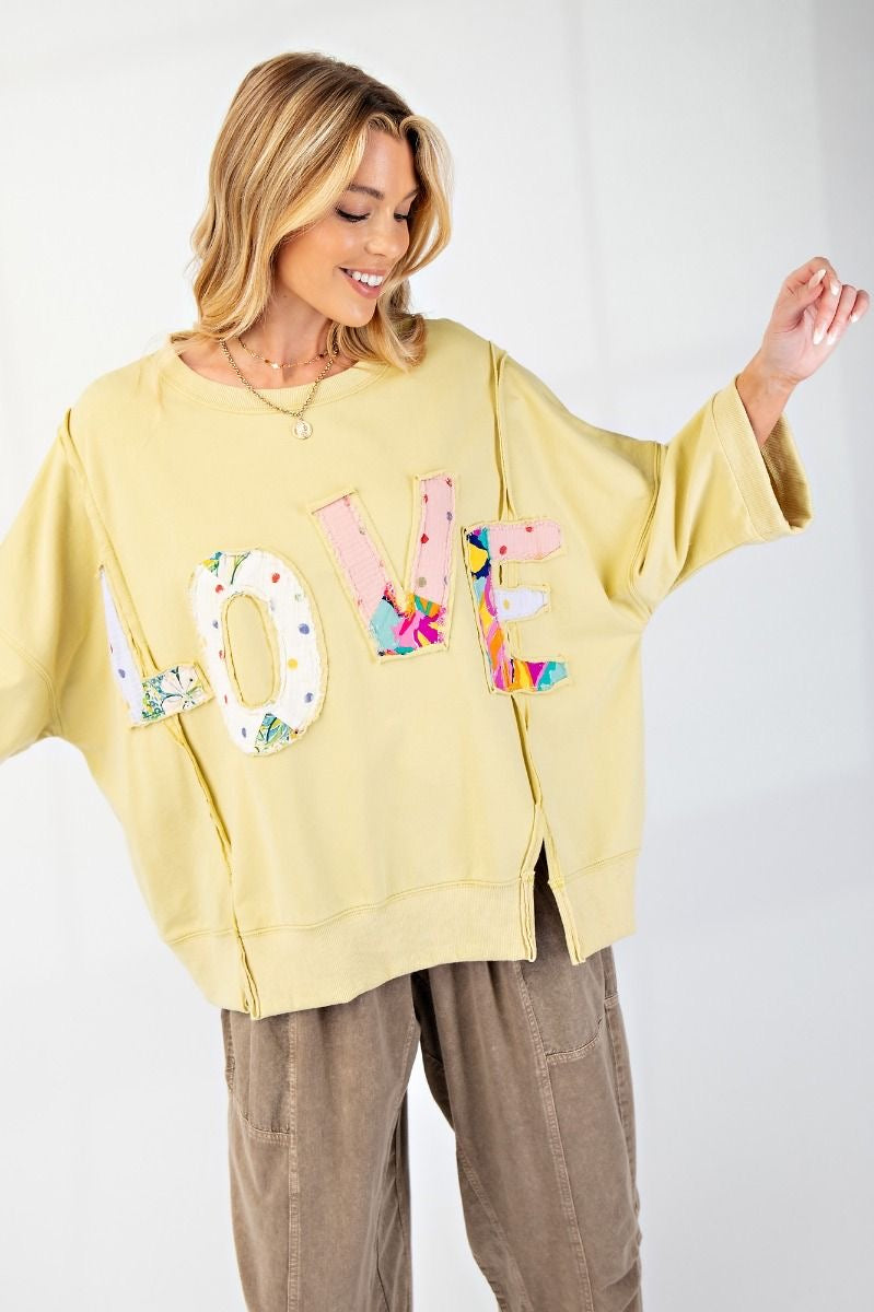 Easel patchwork LOVE sweatshirts