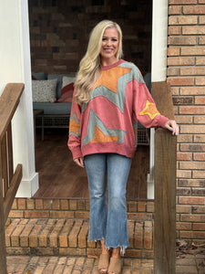 Oil and Hali patchwork star pullovers