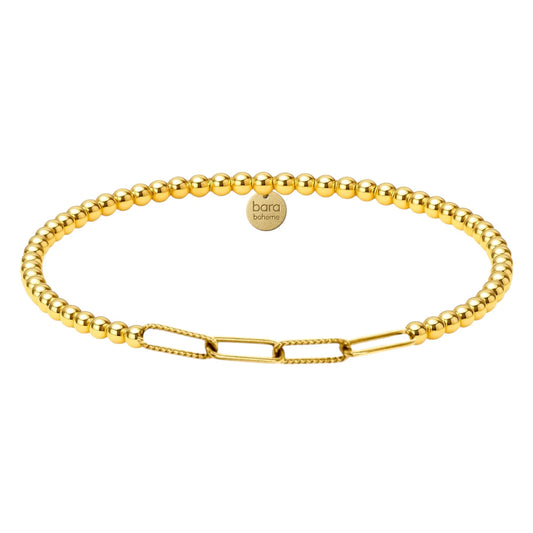 SOPHIE PAPERCLIP | GOLD FILLED BEADED BRACELET