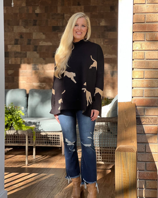BLACK FRIDAY DEAL!!! Entro cheetah run wild sweater