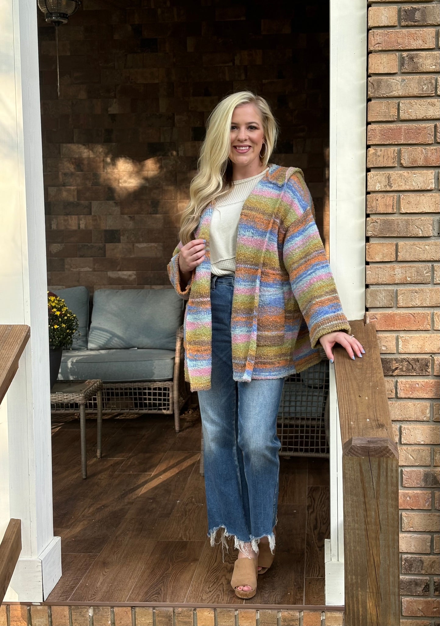 Easel colorful cardigan hoodie