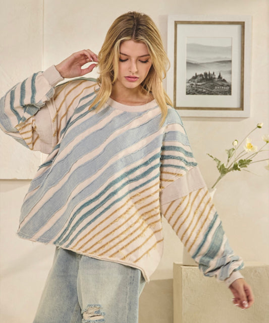 Oli and Hali textured sweatshirt