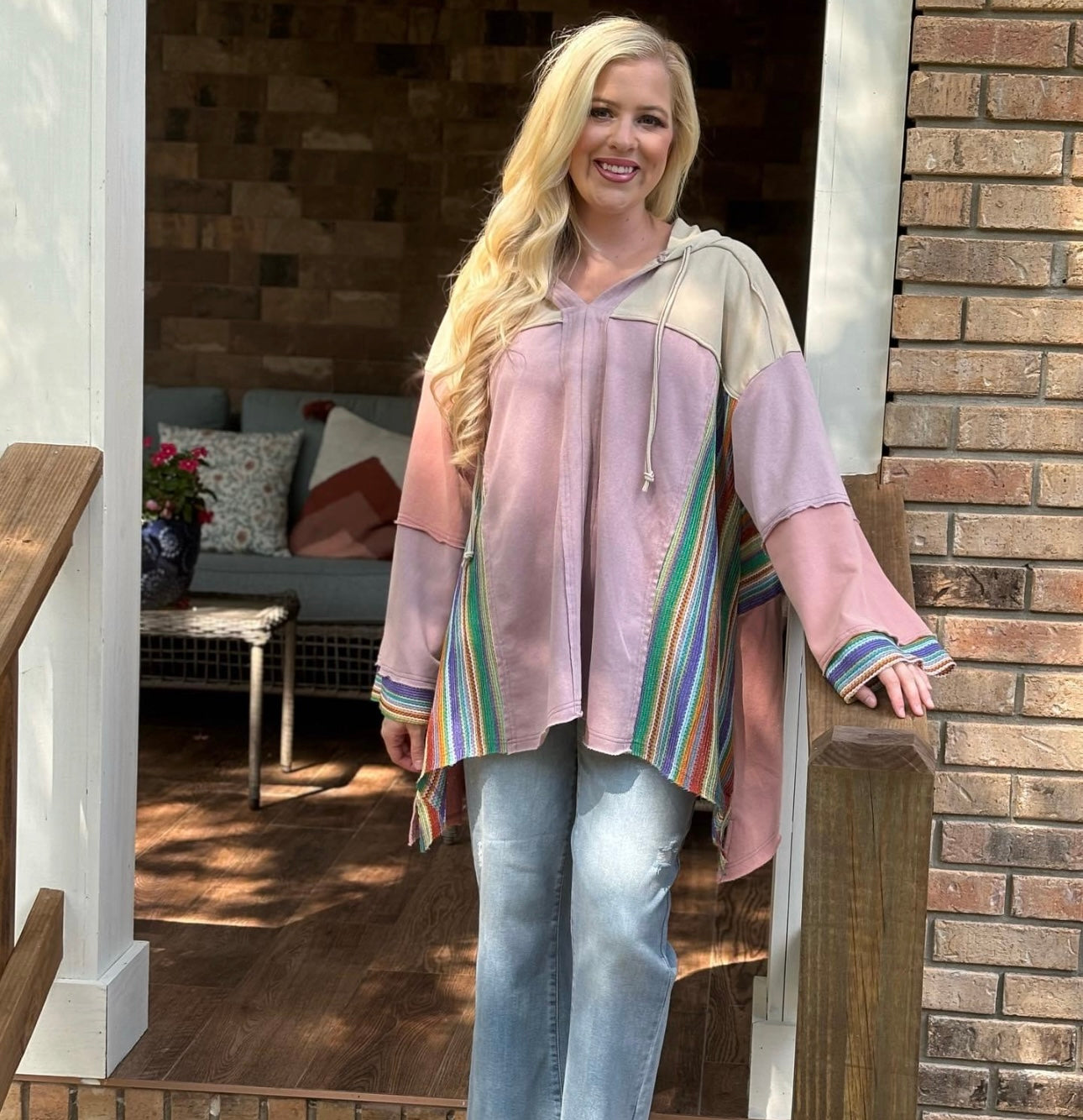 Easel mauve hoodie
