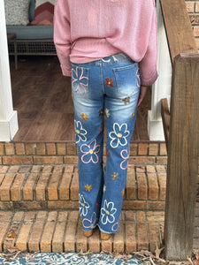 Oil and Hali flower Jeans