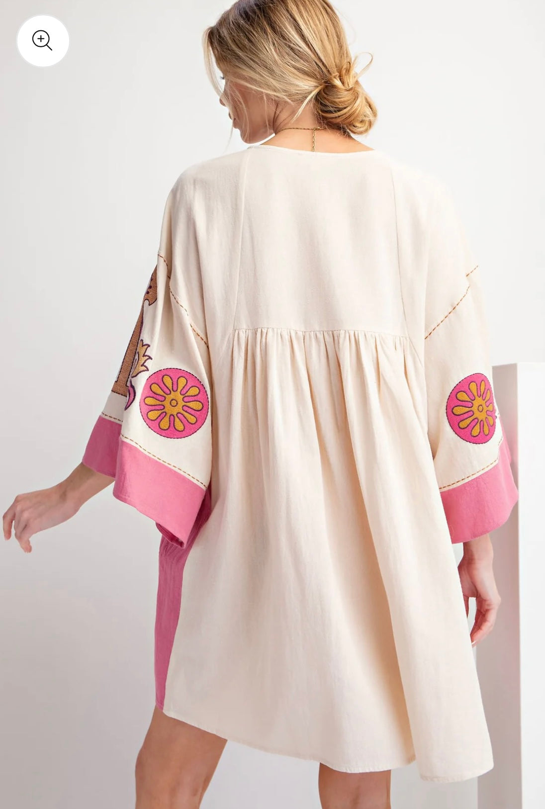 Easel embroidered tunic dress