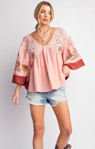 Easel Embroidered top