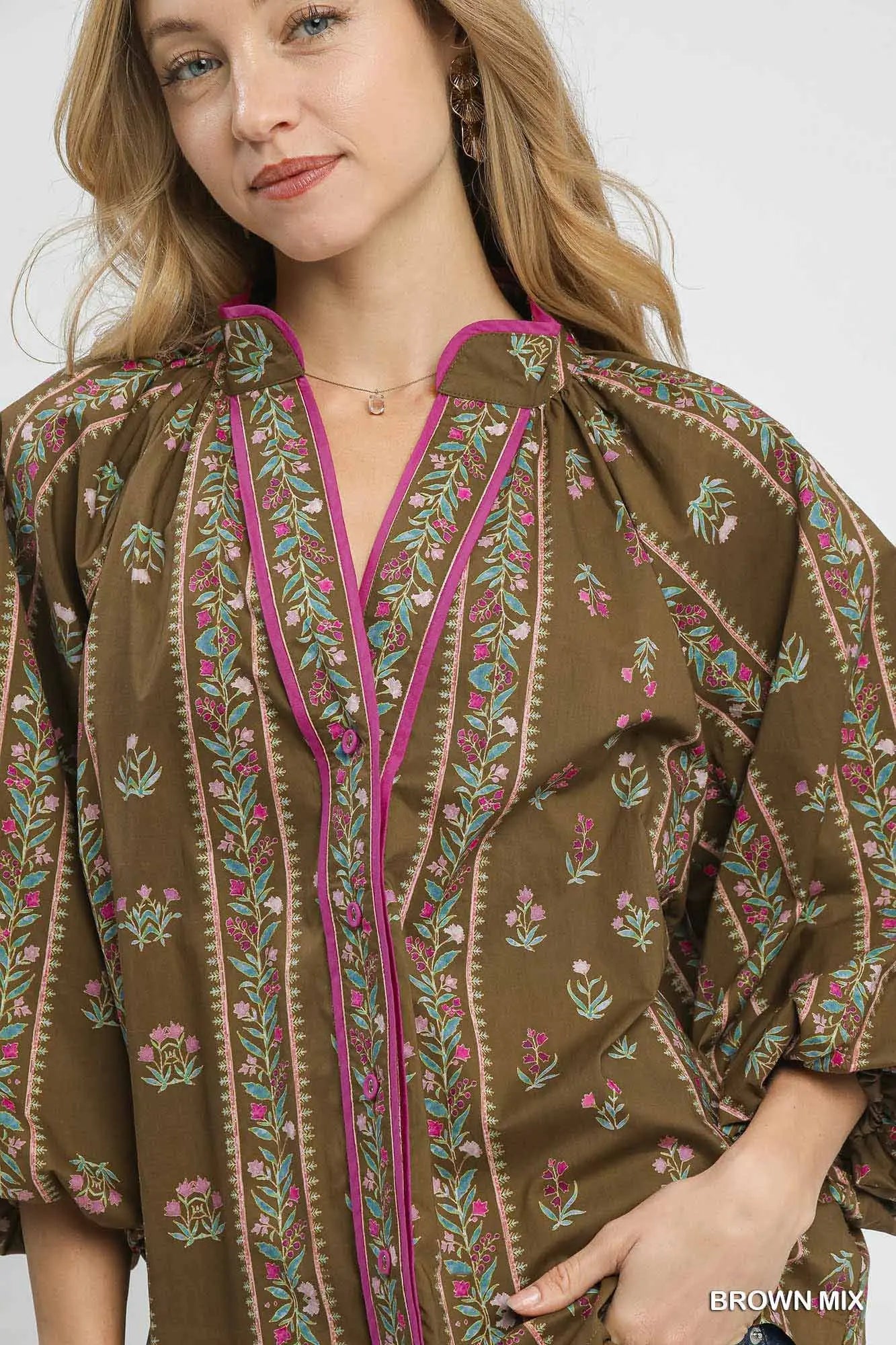 Umgee boho floral top