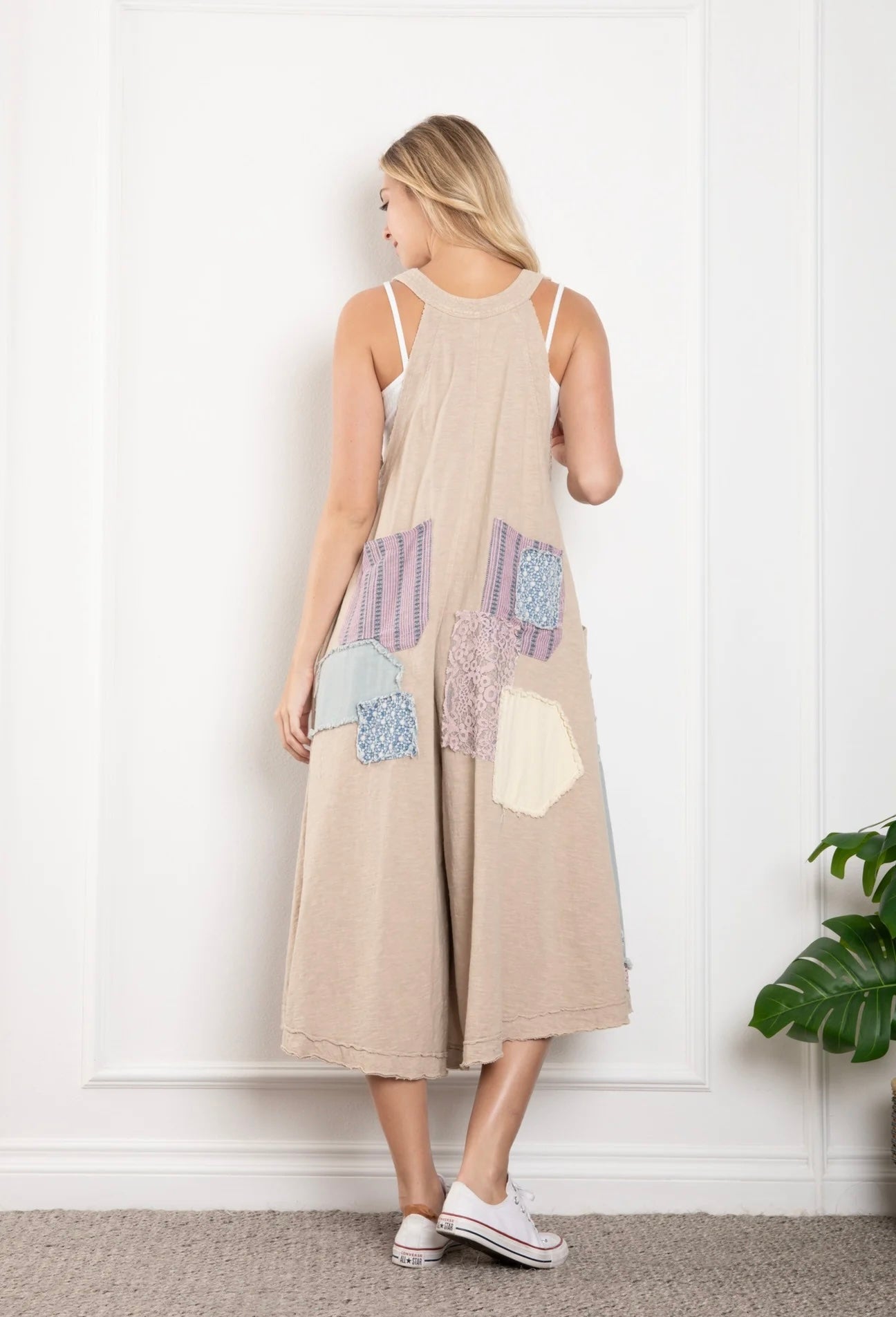 Blue velvet patchwork jumpers