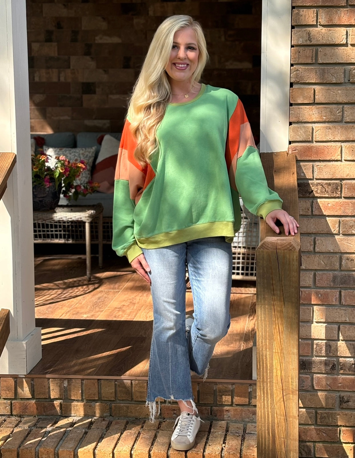 Easel color block sweatshirt