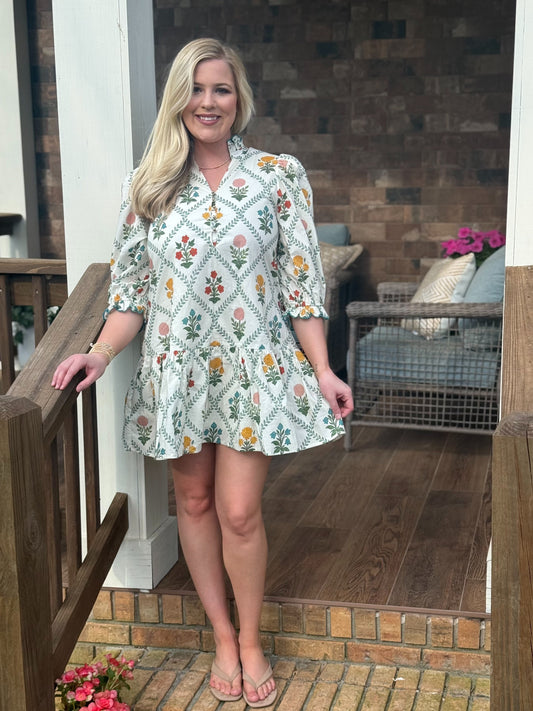 Entro floral skirted dress