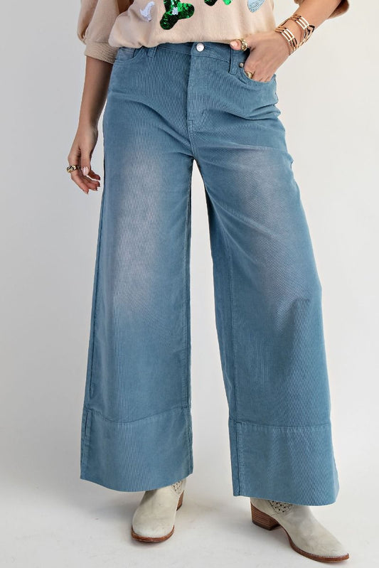 Easel corduroy wide leg pants