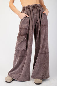 Easel mineral wash Terry knit pants